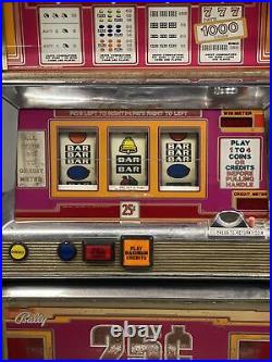 Vintage Bally Slot Machine 1,000 Coins 25 Cent Project NON WORKING