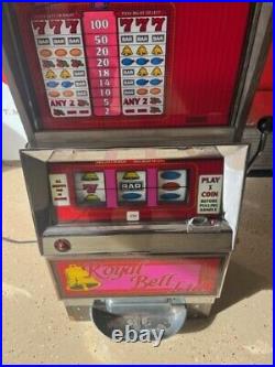 Vintage Bally Slot Machine 25 Cent In Good Working Condition