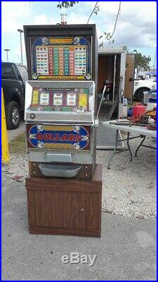 Vintage Bally Slot Machine withStand &Key Model 1091-9 Needs Repair