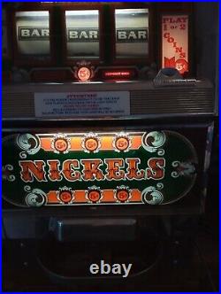 Vintage Bally's Double Up Nickle Slot Machine