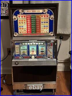 Vintage Ballys slot machine 1970's Turns On But Needs Restoration