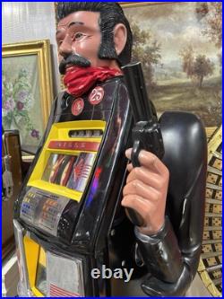 Vintage Bandit Character Mills 25 Cent Slot Machine