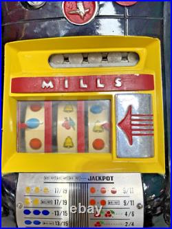 Vintage Bandit Character Mills 25 Cent Slot Machine