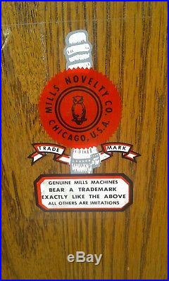 Vintage Beautiful 1940's Mills High Top 25 cent Quarter Slot Machine