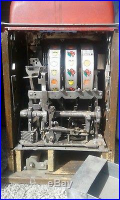 Vintage Beautiful 1940's Mills High Top 25 cent Quarter Slot Machine