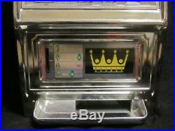 Vintage Casino Crown 25 Cent Slot Machine Gambling Antique With Original Box