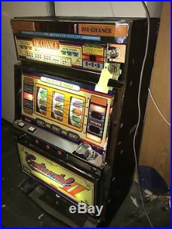 Vintage Casino Japanese Continental 2 II Slot Machine w Key Works Great! (video)
