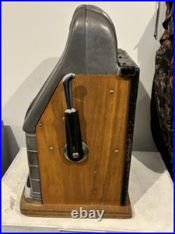 Vintage Circa 1950 Mills Bell-O-Matic High Top 5 Cent Slot Machine Original
