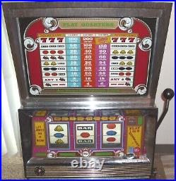 Vintage El Rancho Las Vegas 25 Cent Slot Machine 9/12/1978 Non-working New Parts