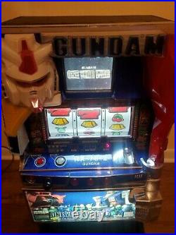 Vintage Gundam Transformers Pachinko Slot Machine RX-78-2 Key&Coins One Year War
