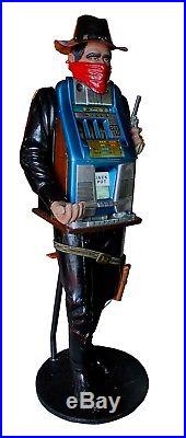 Vintage Hand-Carved Bandit Character Slot Machine, 1947 $50 Special Award 777