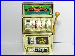 Vintage JAPAN WACO CASINO CROWN NOVELTY SLOT MACHINE BANK EUC