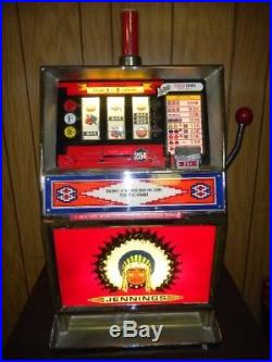 Vintage Jennings 25-Cent Slot Machine $900