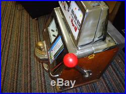 Vintage Jennings 25 Cent Tic Tac Toe Slot Machine Beautiful & Original