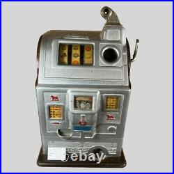 Vintage Jennings Rock-Ola Coin Operated Slot Machine WithKey