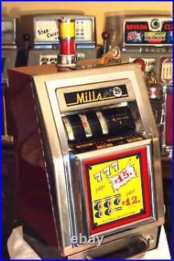 Vintage MILLS 25 Cent Open Front Slot Machine