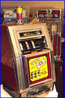 Vintage MILLS 25 Cent Open Front Slot Machine