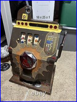 Vintage MILLS 5 Cent Slot MACHINE 1930S