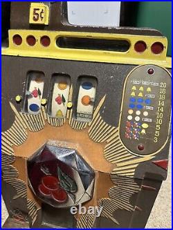 Vintage MILLS 5 Cent Slot MACHINE 1930S