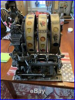 Vintage Mills $. 05 Poinsettia Slot Machine Needs Work
