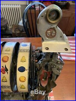 Vintage Mills $. 05 Poinsettia Slot Machine Needs Work