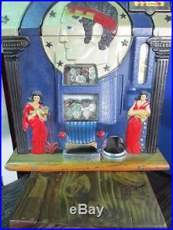 Vintage Mills 10 Cent Roman Head Slot Machine