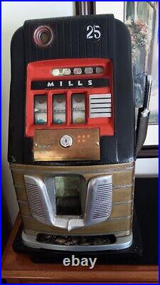 Vintage Mills $. 25 Hi Top Slot Machine