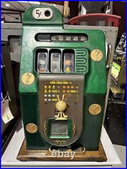 Vintage Mills 5 Cent Golf Slot Machine