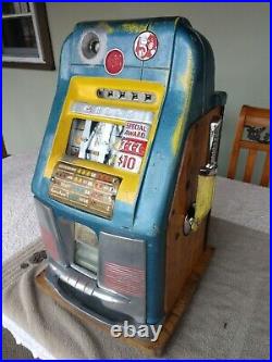 Vintage Mills 777.5 Cents High Top 40s Slot Coin Machine Works LOCAL PICKUP