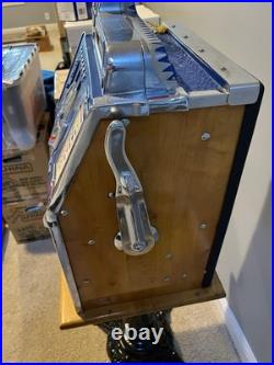 Vintage Mills Castle front Nickel Slot Machine and Stand