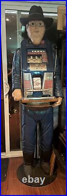 Vintage Mills Cowboy Slot Machine ORIGINAL Unrestored Condition