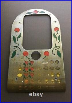 Vintage Mills Diamond Front Slot Machine Faceplate