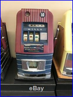 Vintage Mills Dime Jewel Bell Slot Machine, Recently Serviced