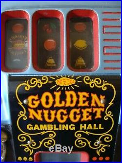 Vintage Mills Golden Nugget Gambling Hall 10 Cent Dime Slot Machine