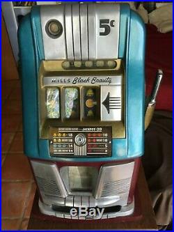 Vintage Mills High Top Black Beauty Slot Machine