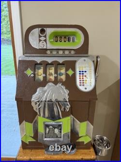 Vintage Mills Horse Head 5 Cent Slot Machine Coin Operated