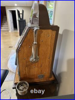Vintage Mills Horse Head 5 Cent Slot Machine Coin Operated