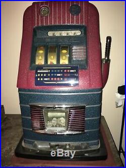 Vintage Mills Jewel Bell High Top slot machine 5 cent original works perfect