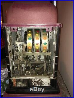 Vintage Mills Jewel Bell High Top slot machine 5 cent original works perfect