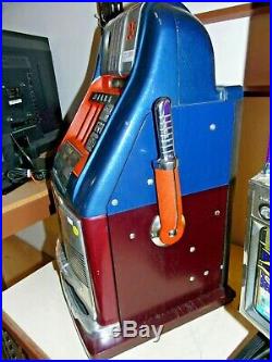 Vintage Mills Slot Machine 7-7-7.25 Cent