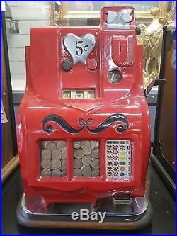 Vintage Mills Sweetheart 1941 5 Cent Slot Machine