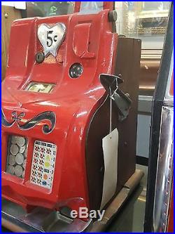 Vintage Mills Sweetheart 1941 5 Cent Slot Machine