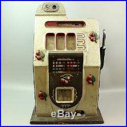 Vintage Mills Wild Black Cherry Antique Slot Machine 5 Cent