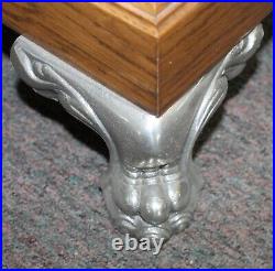 Vintage OAK Metal Claw Feet Nude RISQUE LADY Design SLOT MACHINE STAND Cabinet