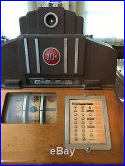 Vintage Old Rare Jennings Chief Club Console Dime Slot Machine Rod Shop