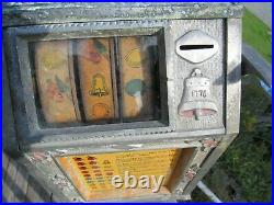 Vintage Original 1929 Puritan Baby Bell Fortune Machine Reliable Coin Machine Ex