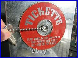 Vintage Original 1935 Mills Tickette Trade Stimulator Card Punch Game Works Good