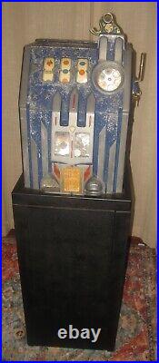 Vintage Pace Comet $. 25 Slot Machine with Vintage Mills Metal Stand