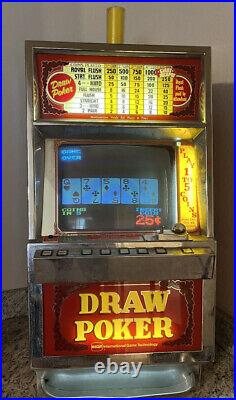 Vintage Poker Slot Machine 1986 IGT 25 Cent Draw Quarter Machine