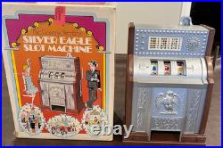 Vintage Silver Eagle Jack Pot Slot Machine Bank Japan 1977 Pointer 15 WORKS